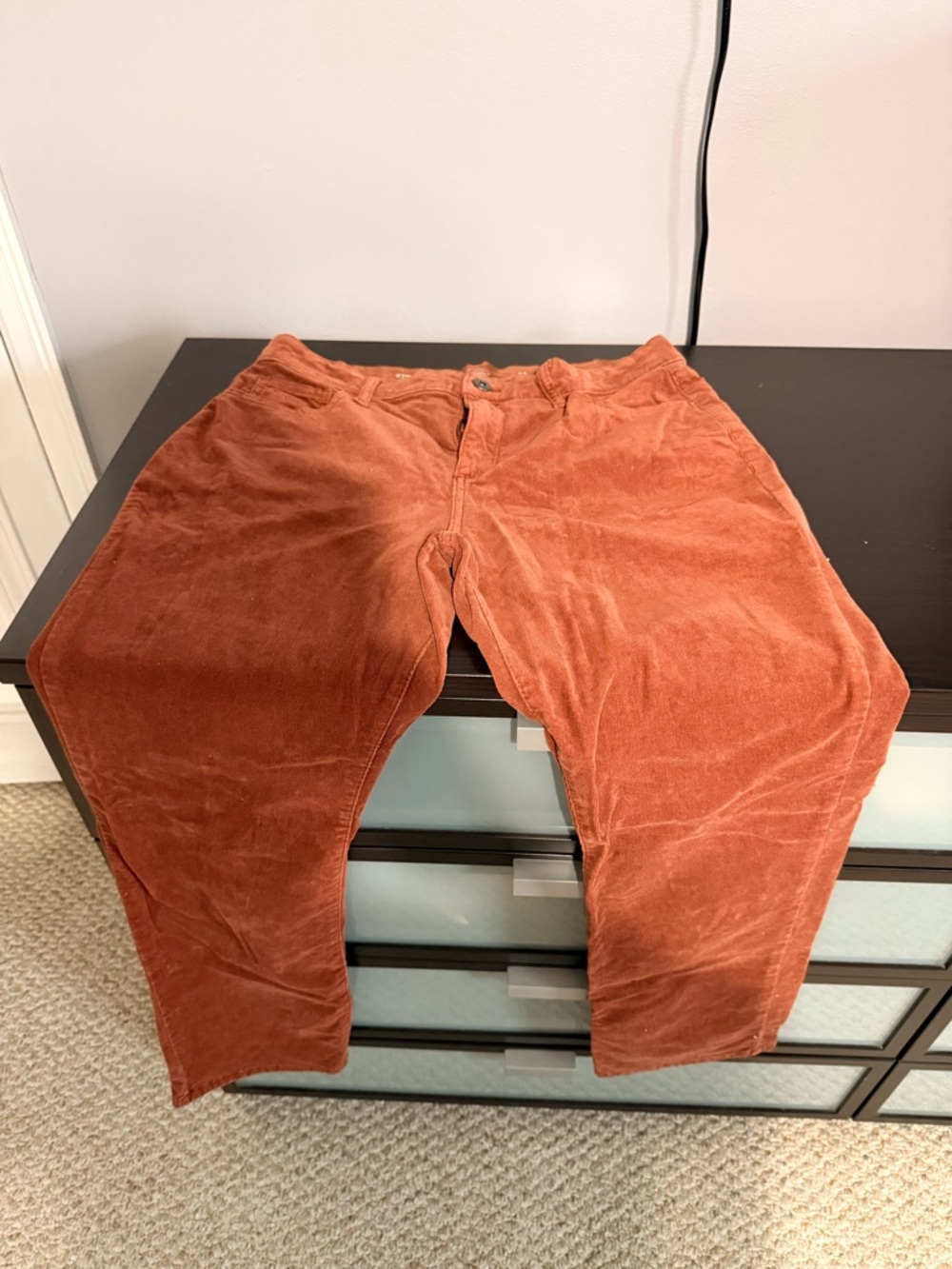 St. John's Bay Men's Corduroy Pants - Rust Orange